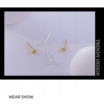 HI MAN Корейский маленький цветок из серебра 925 пробы