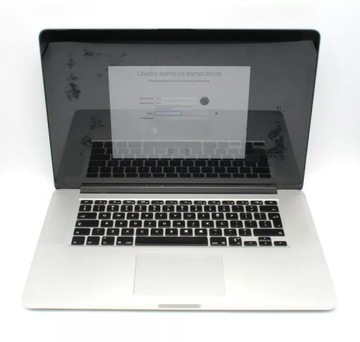 LAPTOP APPLE MACBOOK PRO A1398 I7 16GB 256SSD BRAK ZASILACZA