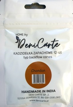 СВЕЧИ КОНУСНЫЕ ОБРАТНЫЕ ЧАНДАН Сандал 12шт НАТУРАЛЬНЫЕ