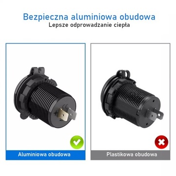 Автомобильное зарядное устройство для мотоцикла USB QC3.0 USB-C PD Вольтметр 12-24В