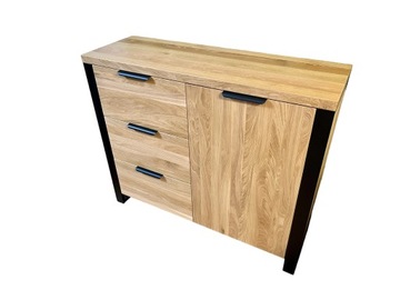 Komoda Dębowa 120 cm LOFT INDUSTRIALNA LITE DREWNO