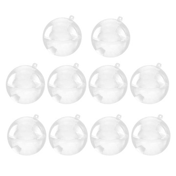 10 szt. Plastikowa przezroczysta bombka do napełnienia 40 mm