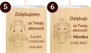Спасибо гостям Причастие Крещение красивый подсвечник 10 шт ГОТОВО