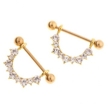 2xNipple Rings Brzana Nipplering Crystal