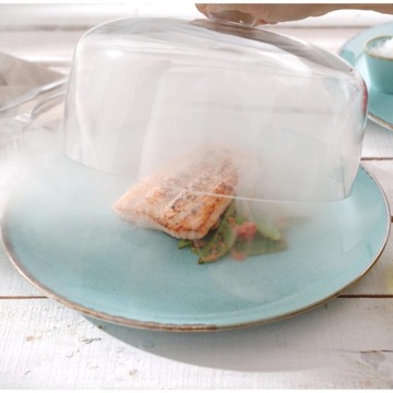 Стеклянный купол для копчения еды на тарелке