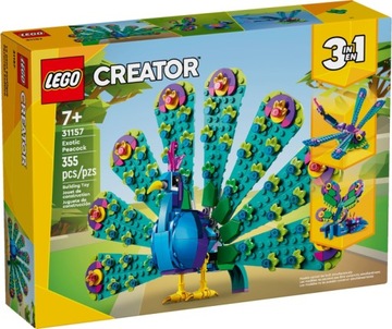 LEGO CREATOR 31157 3W1 EGZOTYCZNY PAW WAŻKA MOTYL 7+ NOWOŚĆ