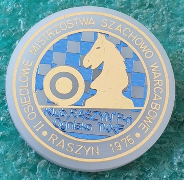 ODZNAKA OS. MISTRZOSTWA SZACHOWO-WARC. RASZYN 1976