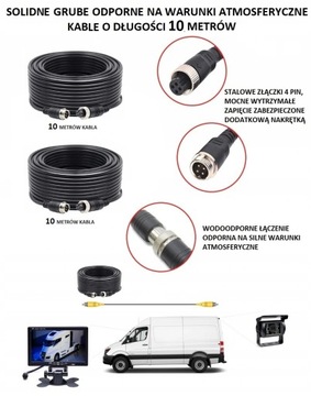 МОНИТОР 2X КАМЕРА ЗАДНЕГО ЗАДНЕГО КОМБАЙНА TIR АВТОБУС ТРАКТОР 18IR КАБЕЛЬ 10 МЕТРОВ FV