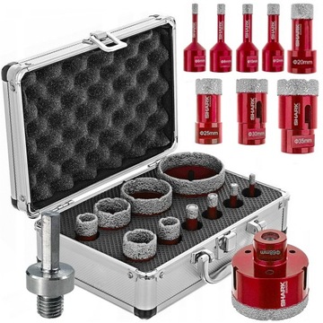 Koronka diamentowa otwornica M14 Shark zestaw walizka + adapter op