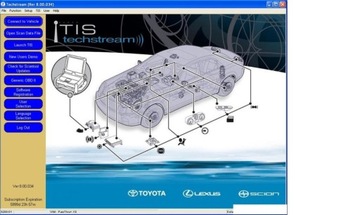 Интерфейс OBD2 Mini VCI для Toyota Lexus Techstream