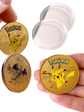 Золотая коллекционная монета POKEMON GO PIKACHU