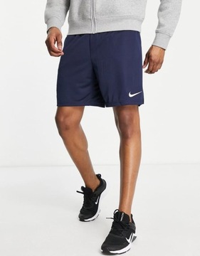 NIKE GRANATOWE SPODENKI LOGO (S)