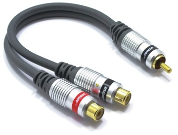 ТРОЙНИК-ПЕРЕХОДНИК RCA ВИЛКА - 2 РОЗЕТКИ VITALCO 5469