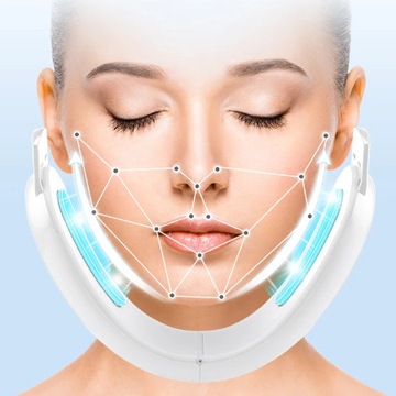 МАССАЖЕР ДЛЯ ЛИЦА ЛИФТИНГ ПОДБОРОДКА СВЕТОДИОДНАЯ ТЕРАПИЯ 2в1