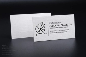 Визитки плотные хлопковые с тиснением, 100 шт.