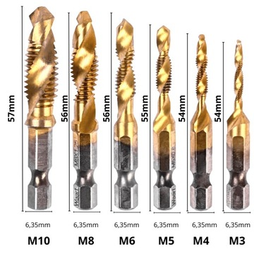 СВЕРЛА ДЛЯ РЕЗЬБЫ HSS, НАБОР М3-М10