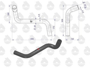 РЕЗИНОВЫЙ ШЛАНГ НИЖНИЙ РАДИАТОР ОРИГИНАЛ URSUS C330
