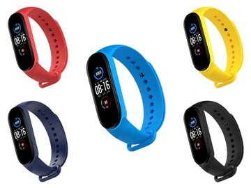 ZESTAW 5x OPASKA PASEK XIAOMI MI BAND 3 4 OPASKA MIBAND ZAMIENNA KOLORY