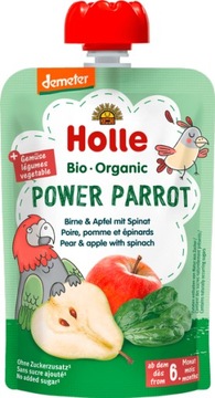 Holle Bio Mus Szpinak Jabłko Gruszka Moc Papugi