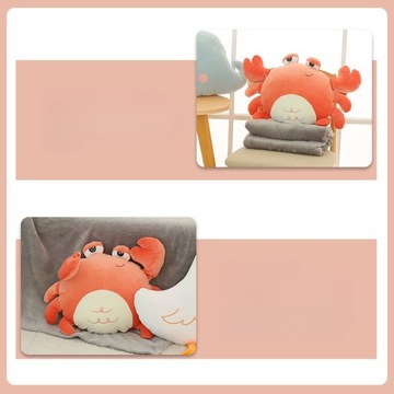 ПОДУШКА, ПУТЕШЕСТВЕННОЕ ОДЕЯЛО, ФОРМА КРАБА, КАРТОН