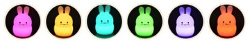 НОЧНИК ДЛЯ ДЕТЕЙ КРОЛИК, ЦВЕТНОЙ СИЛИКОНОВЫЙ С ДИСТАНЦИОННЫМ RGB СВЕТОДИОДОМ SOFT