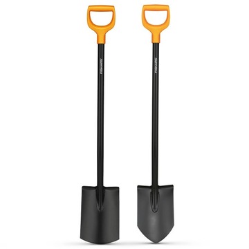 ЛОПАТА Острая прямая Fiskars МЕТАЛЛИЧЕСКАЯ ЛОПАТА С ПРОЧНОЙ РУЧКОЙ, НАБОР 2 шт.