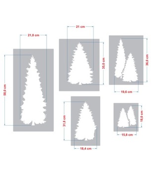 Trees Set - деревья - набор больших шаблонов