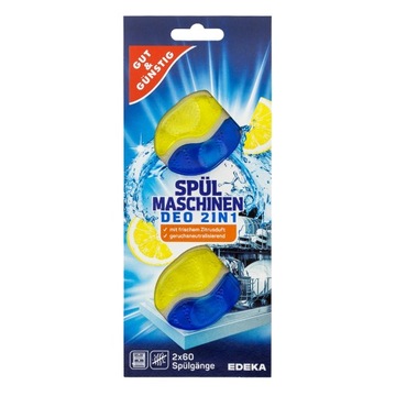 ODŚWIEŻACZ ZAPACH DO ZMYWARKI LEMON 2 SZTUKI DE