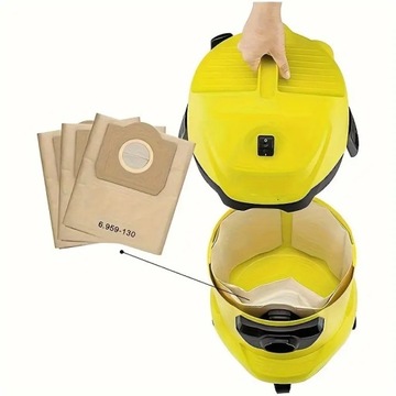 10x WORKI DO ODKURZACZA KARCHER WD3 200 MV3 FILTR GRUBSZE WZMOCNIONE +FILTR