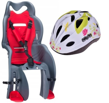 HTP SANBAS BEZPIECZNY FOTELIK ROWEROWY RAMA + KASK