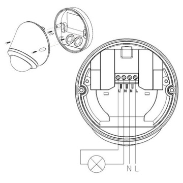 ДАТЧИК ДВИЖЕНИЯ В СУМЕРКАХ НАРУЖНЫЙ LED 360 РЕГУЛИРУЕМЫЙ ДЕТЕКТОР БЕЛЫЙ 800ВТ IP65