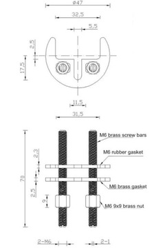 ВИНТ КРЕПЛИТЕЛЬНЫЙ ДЛЯ КУХОННОГО СМЫВАТЕЛЯ ДЛЯ РАКОВИНЫ