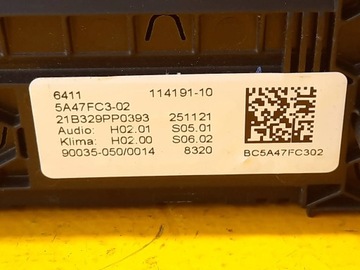BMW 5 G30 G31 PANEL KLIMATIZACE 5A47FC3 POŠKOZENÝ DISPLEJ