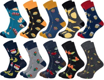 10 МУЖСКИХ ЦВЕТНЫХ ХЛОПКОВЫХ НОСКОВ