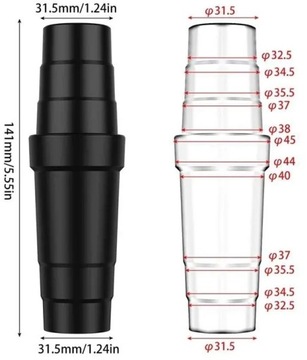 Adapter, przejściówka do ssawek rury odkurzacza UNIWERSALNY*