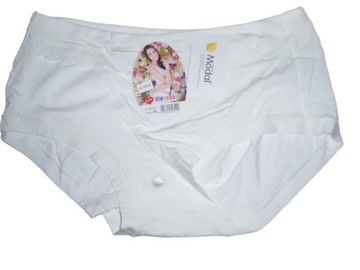 Figi damskie wysokie DC Girl 29311 modal z koronką ecru XL