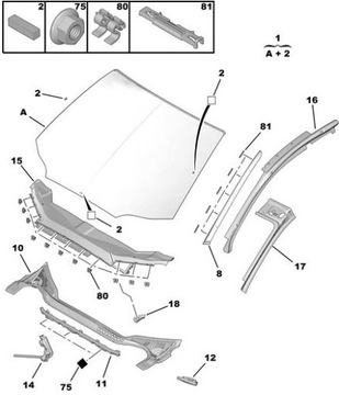 CITROEN P. C5 ЗАЖИМ ОКОННЫЙ