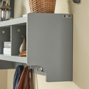 Книжный шкаф с подвесной полкой, 3 отделениями и 4 крючками, FHK28-HG