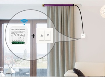 УСТАНОВЛЕННЫЙ WIFI КОНТРОЛЛЕР ОКОННЫХ РОЛЬСТАВНЕЙ TUYA SMART HOME SMART LIFE