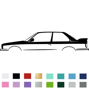 Naklejka na ścianę do garażu auto BMW E30 M3 40cm