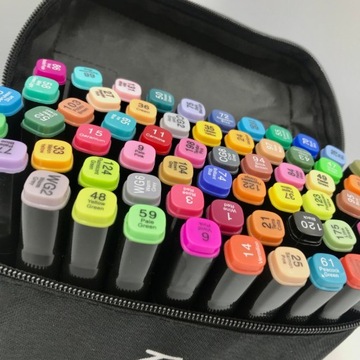 АЛКОГОЛЬНЫЕ МАРКЕРЫ 60 ШТ. Маркеры для фетра Маркеры Маркеры