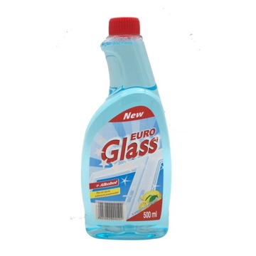 Płyn do mycia szyb i luster Euro Glass zapas 500ml CYTRYNA