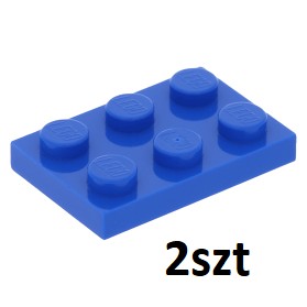 Lego 3021 302123 płytka 2x3 niebieski 2szt BOX2