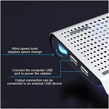 Охлаждающая подставка для ноутбука 10–15,6 дюймов Ultra Slim Draagbare 2 Stille