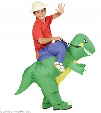 STRÓJ NADMUCHIWANY DMUCHANY DINOZAUR DINO DLA DZIECI JEŹDZIEC