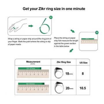 Iqibla Smart Tasbih Tally Counter для мусульман Кольцо зикра Digital Tasbeeh 5