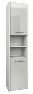 БЕЛЫЙ ШКАФ ДЛЯ ВАННОЙ 2D СТОЙКА 40 СМ ГЛЯНЦЕВАЯ ПОЛКА