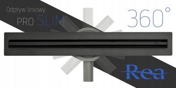 Linear Drain 60 Black Rea Shower Slim