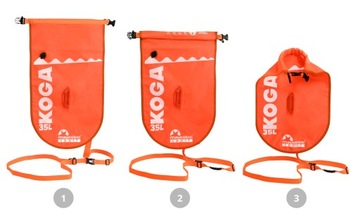 Надувной спасательный круг для плавания, сухой карман, рюкзак Majestic Sport.