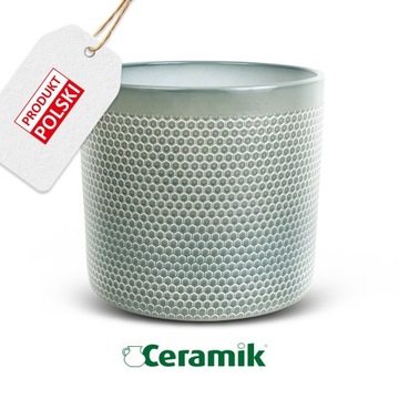 Горшок с керамическим сотовым медовым корпусом для цветочных растений 19 см.